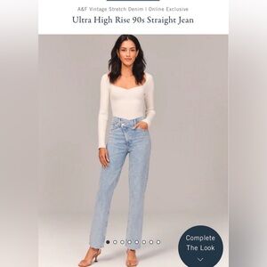 Abercrombie 90s Straight High Rise Jeans